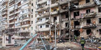 Ukraine residence bombed in Feburary 2022