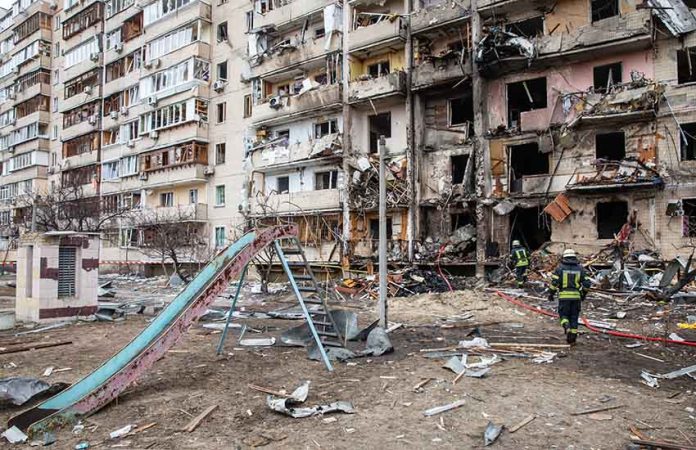 Ukraine residence bombed in Feburary 2022