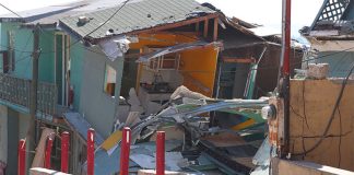 One of the many homes that have collapsed in Tijuana.