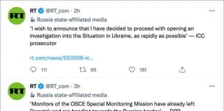 Twitter has applied labels to tweets by state media outlets