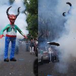 Judas effigy being blown up on Holy Saturday CDMX