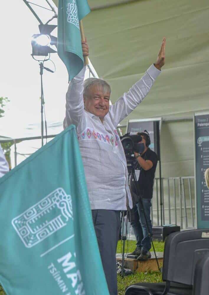 AMLO at opening in Palenque, Chiapas