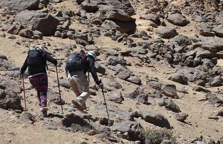 hiking Iztaccihuatl volcano, Puebla