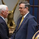 Marcelo Ebrard and Mike Pence