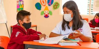 Mexican teacher and student