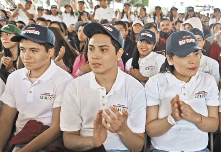 Youths Building the Future or Jovenes Construyendo el Futuro in Spanish (JCF), "seeks to benefit 2.3 million youth" through government-paid apprenticeships, according to the website of the presidency.