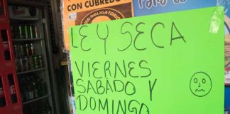 upcoming dry law sign