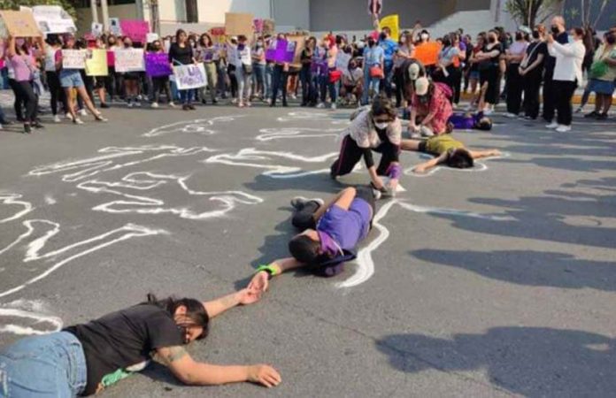 Women's disappearances protest, Monterrey, NL