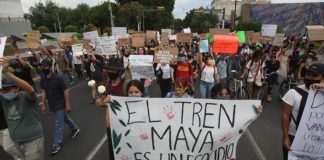 Maya Train protest Quintana Roo