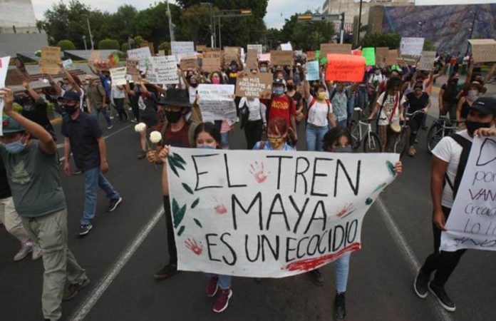 Maya Train protest Quintana Roo