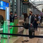 Passengers check in at Felipe Ángeles International Airport.