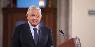 President López Obrador at his Monday press conference.