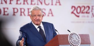 President López Obrador at his Monday press conference.