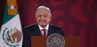 President López Obrador at his Wednesday morning press conference.