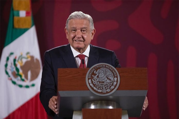President López Obrador at his Wednesday morning press conference.