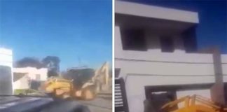 Two homes in Pitiquito were attacked with backhoes while presumed cartel members filmed, taunting their enemies.