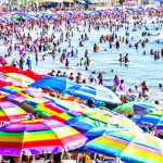 A busy in Mazatlán during Easter week.