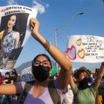 Protesters march in Monterrey after investigators found the body of Debanhi Escobar, in a case of suspected femicide.