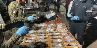 The Navy recovered 35 packages of cocaine