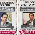 Posters in national campaign bear the names and photos of deputies who voted against the reform bill