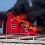 truck fire in Reynosa