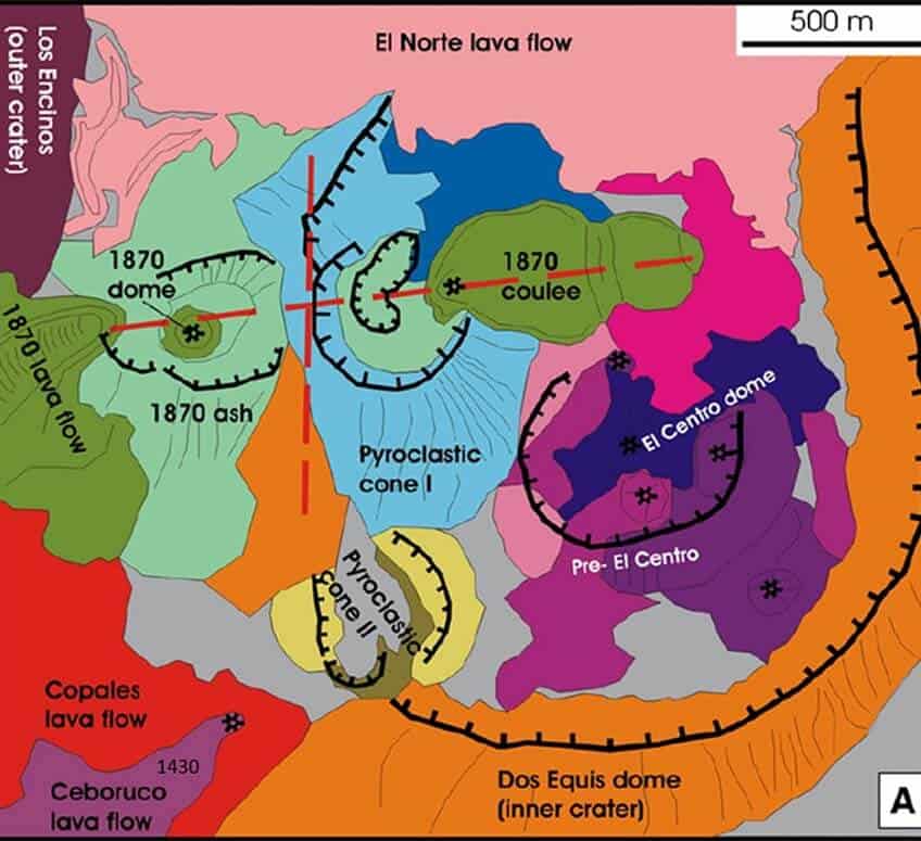 map of Ceboruco Volcano, Nayarit