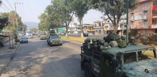 soldiers arriving in Michoacan
