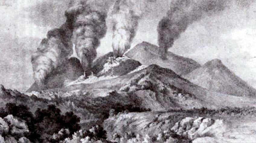 Ceboruco volcano in 1870