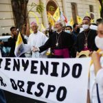 welcoming Jose de Jesus Gonzalez as bishop in Guerrero