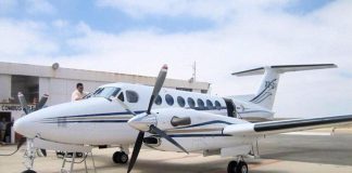 The DEA aircraft, a Beechcraft King Air like this one, has been moved from Toluca to Texas.