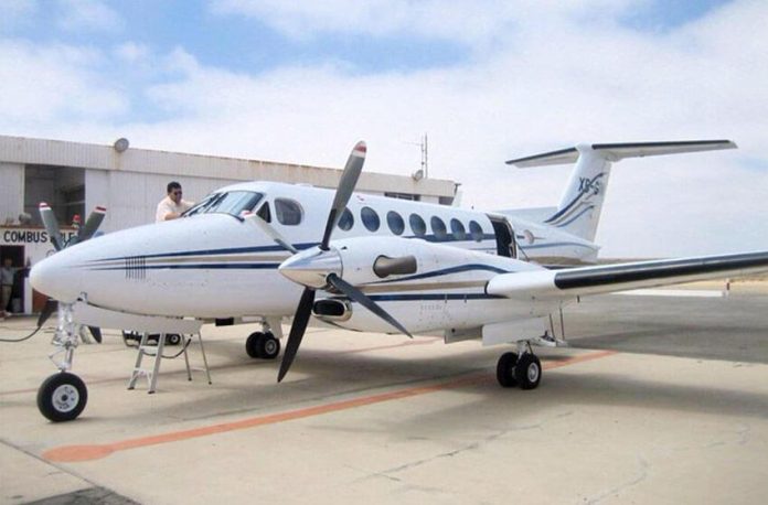 The DEA aircraft, a Beechcraft King Air like this one, has been moved from Toluca to Texas.