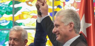 AMLO and Cuba president Miguel Diaz-Canel