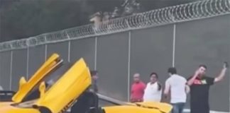 The limited-production 'supercar' was apparently on its way to a car show.