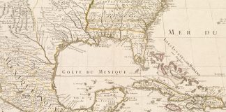A French map from 1783 depicting parts of North America and the Caribbean.