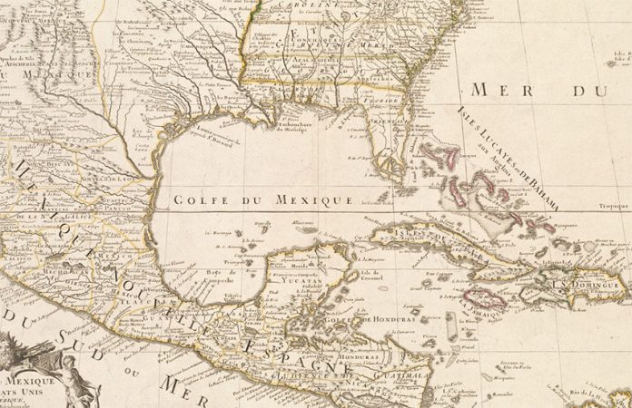 A French map from 1783 depicting parts of North America and the Caribbean.