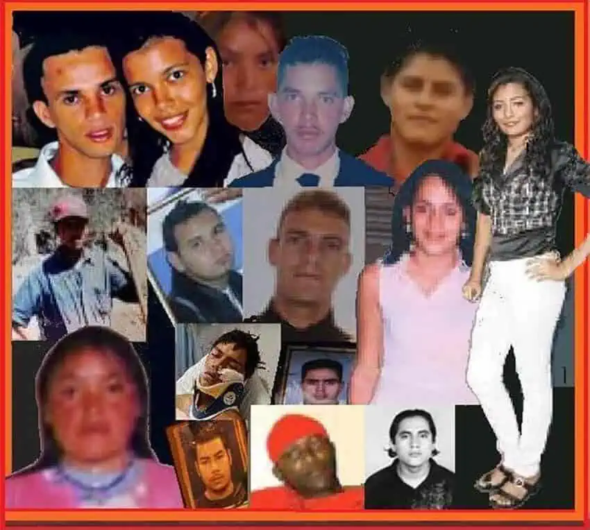 A composite image of some of the victims of the massacre.