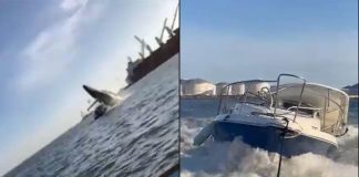 The incident left four tourists injured and the vessel was severely damaged.