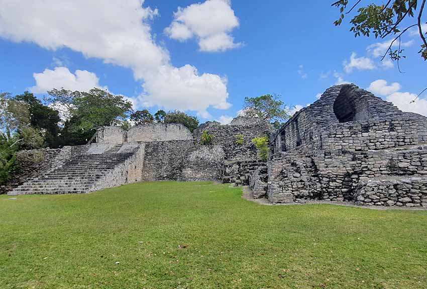 Maya site Kohunlich, the Acropolis structure