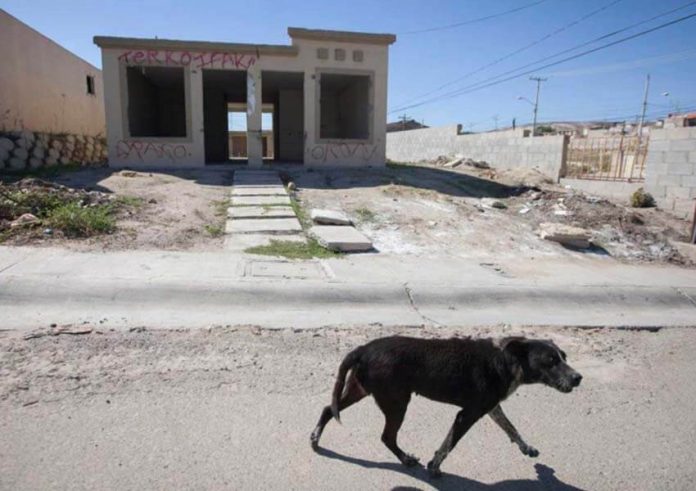 abandoned Infonavit home in Puebla, Mexico