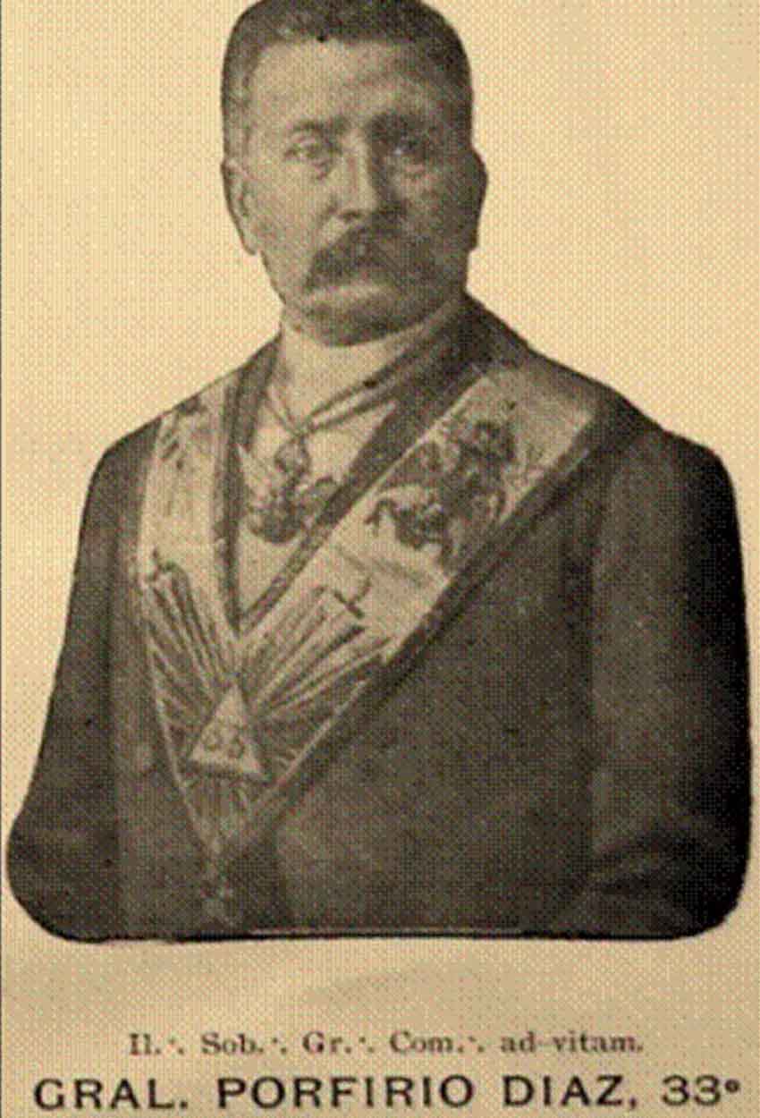 President Porfirio Diaz wearing Masonic regalia