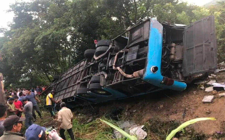 Nine pilgrims killed in Chiapas bus accident