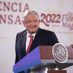 President López Obrador at his Monday morning press conference.