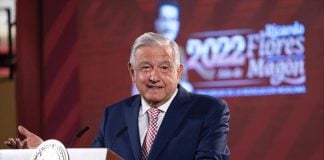 President López Obrador at his Monday press conference.