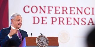 The president speaks at his Tuesday press conference.