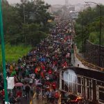 Migrants on the march in Chiapas.