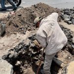 City workers have been searching for the leak for a week.