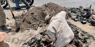 City workers have been searching for the leak for a week.
