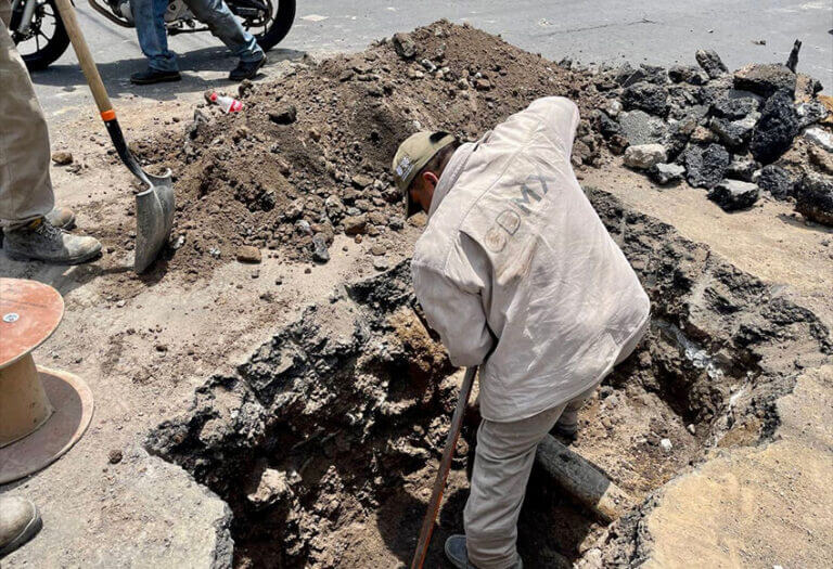 City workers have been searching for the leak for a week.