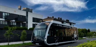 An IE-Tram electric bus.