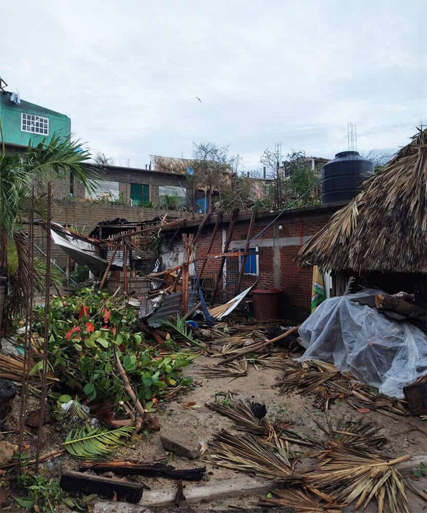 A damaged home in San Isidro del Palmar.